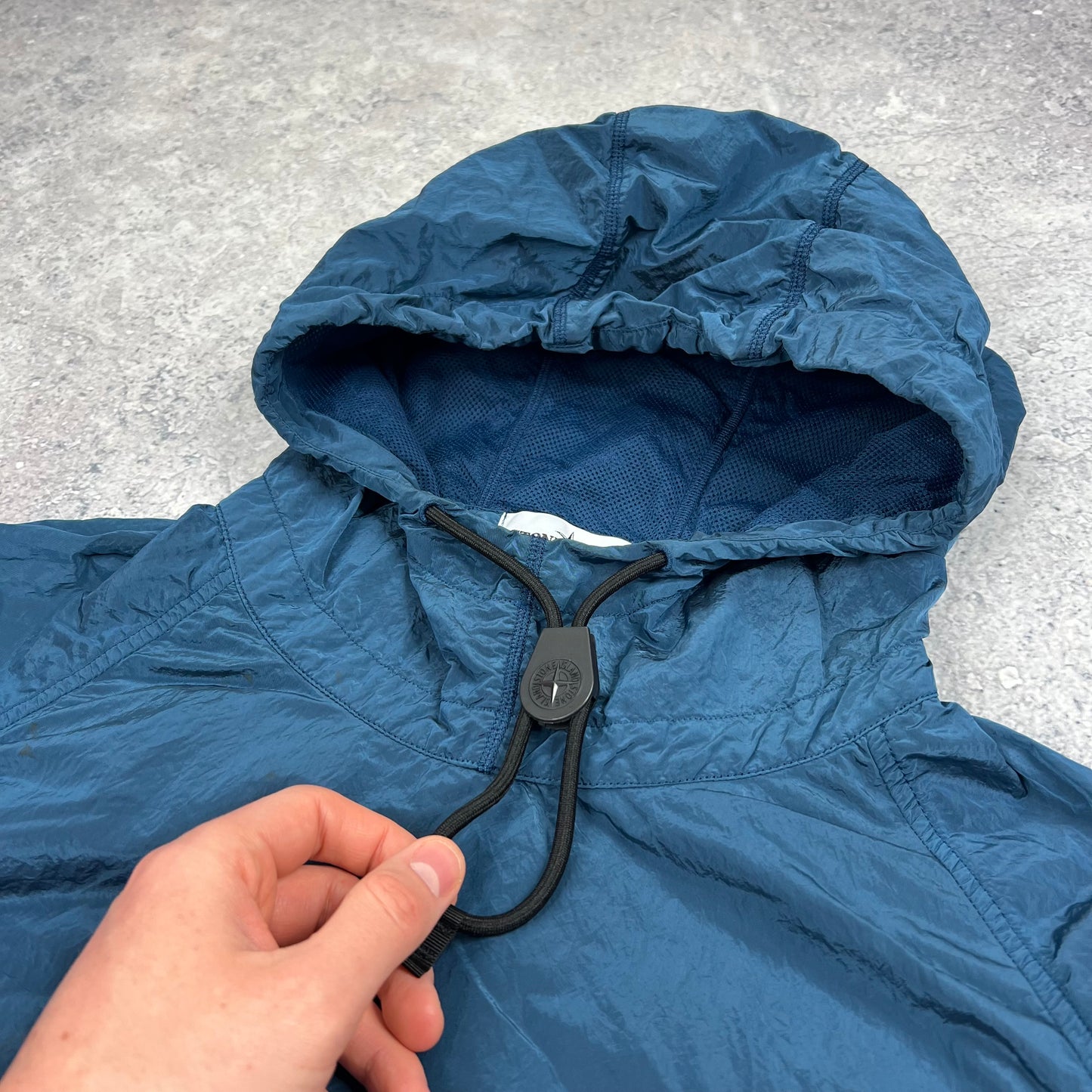 Stone Island Blue Nylon Metal Smock Large 23”