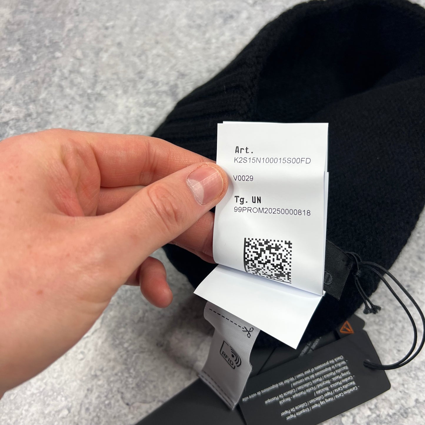 Stone Island Black Ghost Beanie BNWT