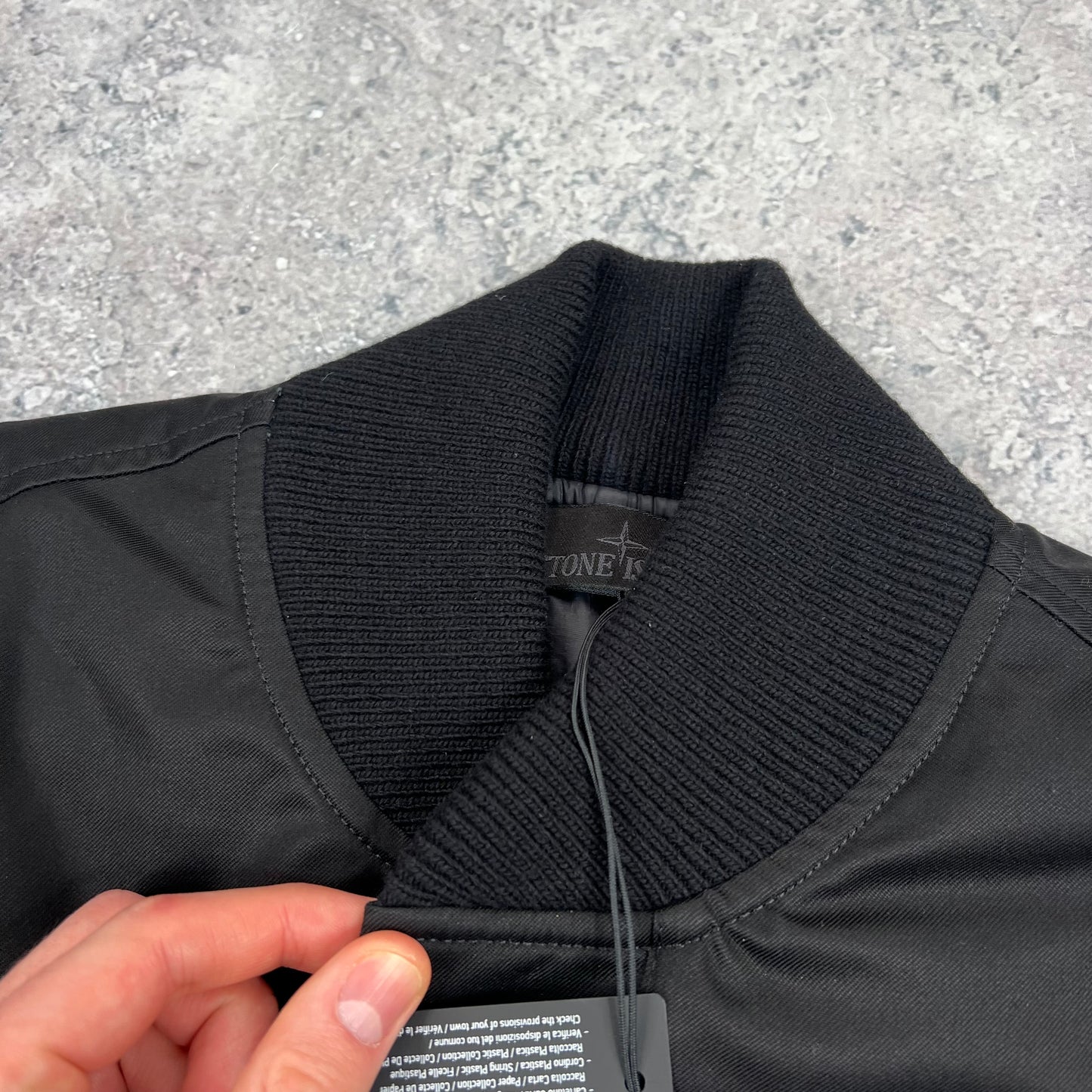 Stone Island Black Ghost Performance Twill Wool Primaloft Jacket Small 21.75” BNWT