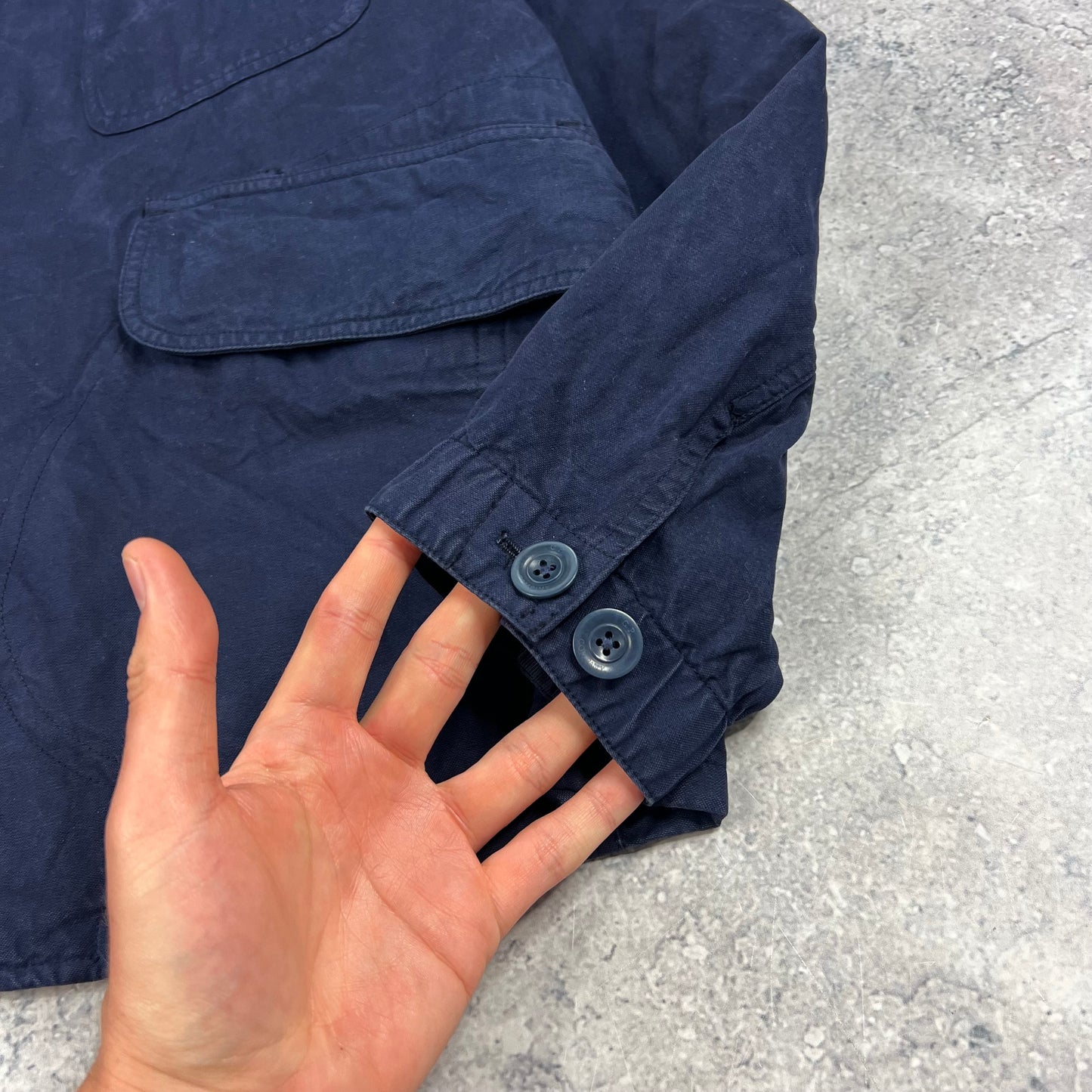 CP Company Navy Mais B Lens Hooded Jacket 50- Large 23”