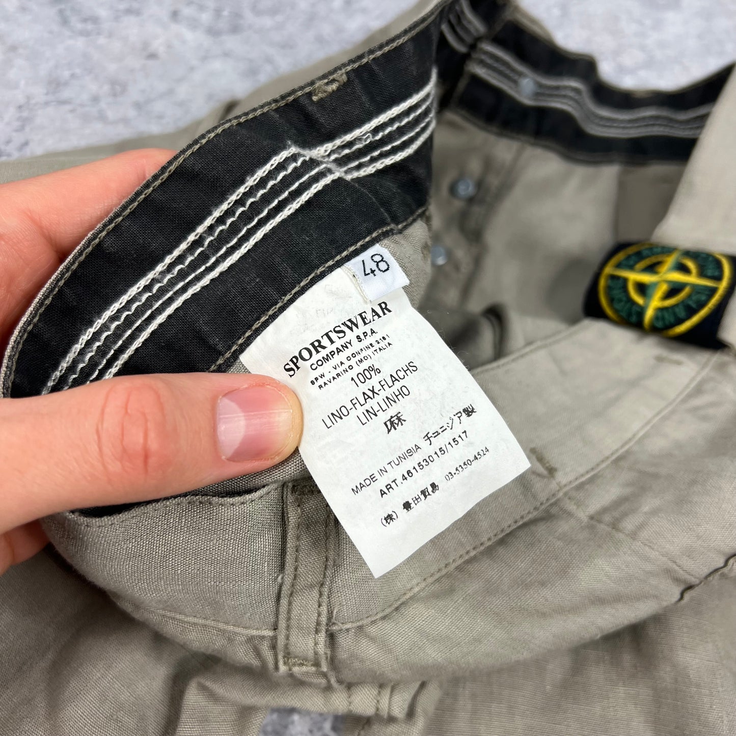 Stone Island Linoflax Trousers W29-30”