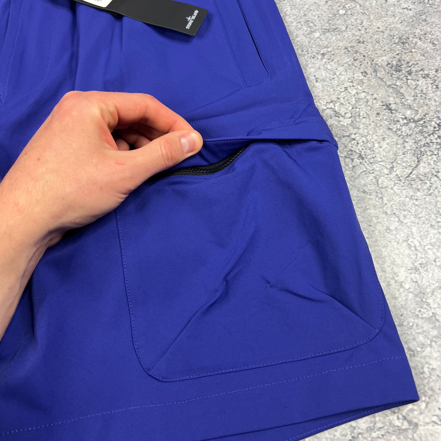 Stone Island Marina Blue Cargo Shorts W30-32” BNWT