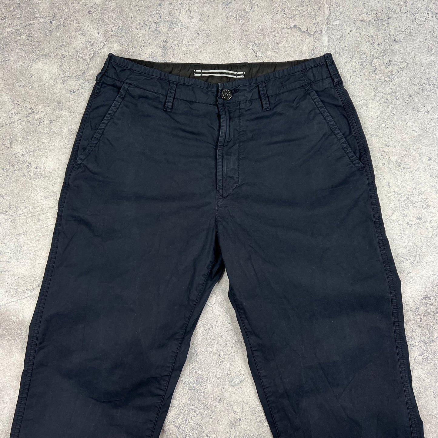 Stone Island Navy Patch Trousers 32”