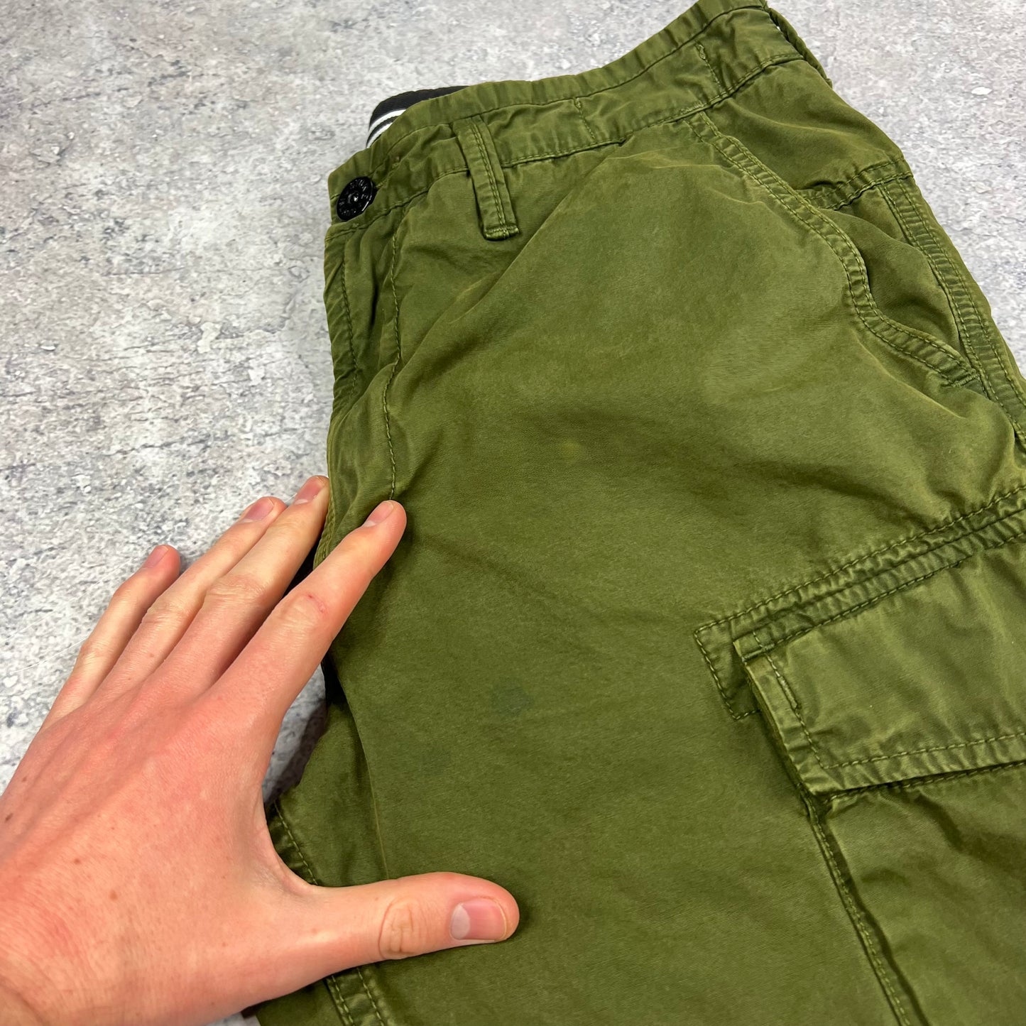 Stone Island Khaki Cargo Trousers W30”