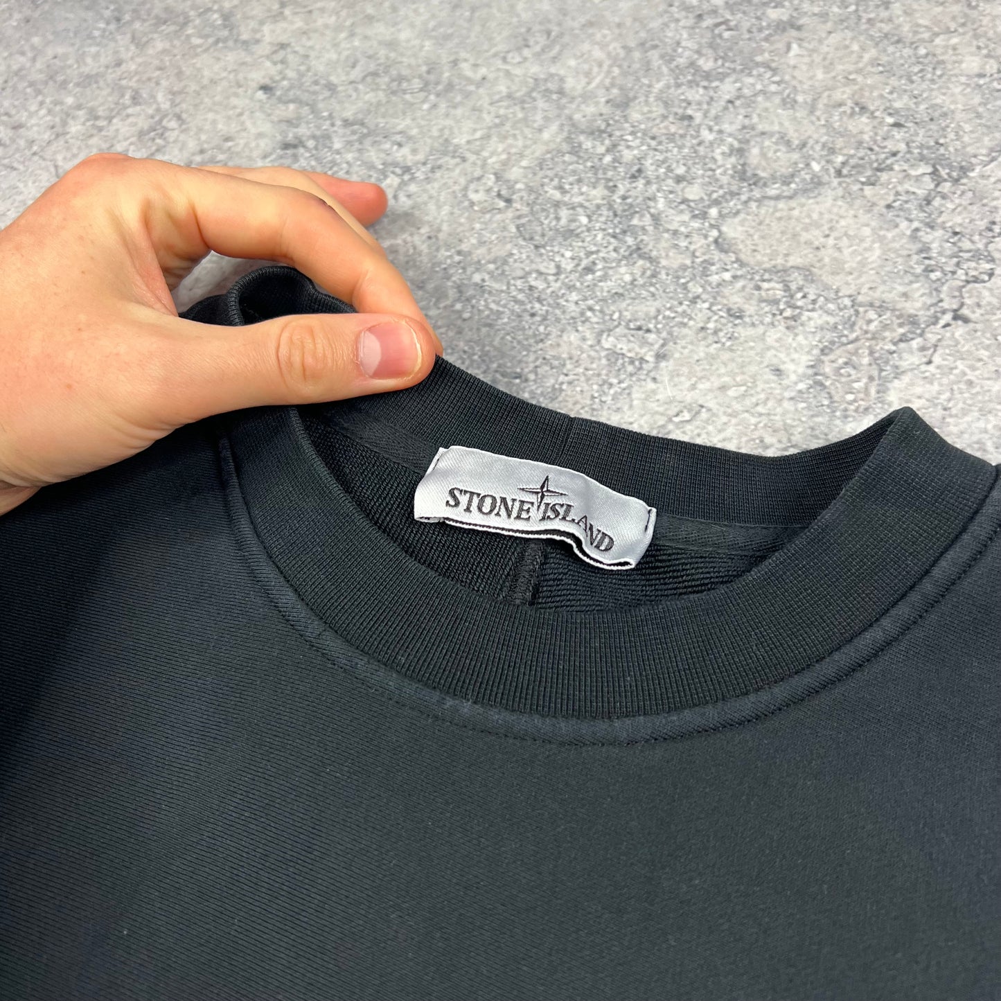 Stone Island Black Nylon Metal Sweatshirt XL 23.75”