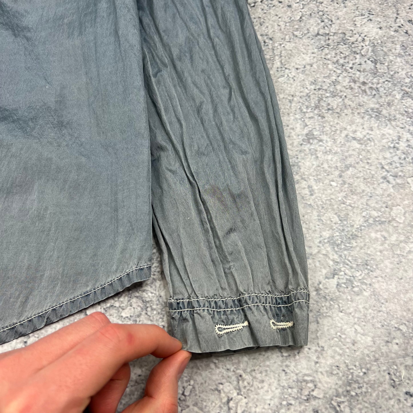 Stone Island Blue Nylon Metal Jacket Medium 19.75”