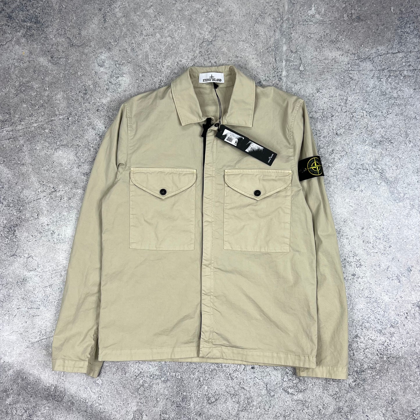 Stone Island Beige Overshirt Small 20.5” BNWT
