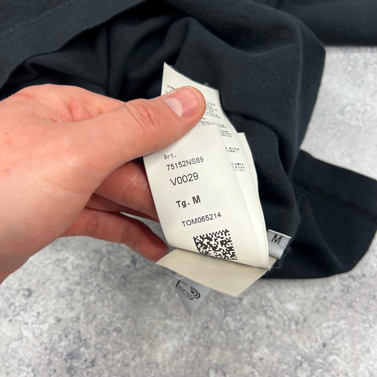 Stone Island Black/Green Logo T-Shirt Medium 19.75”