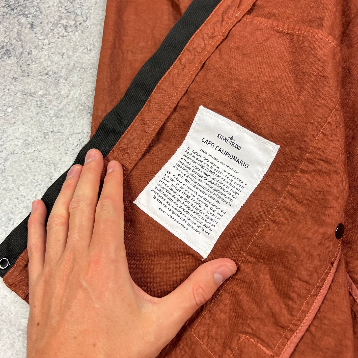 Stone Island Organic Nylon Panama Jacket Large 25.5” BNWT