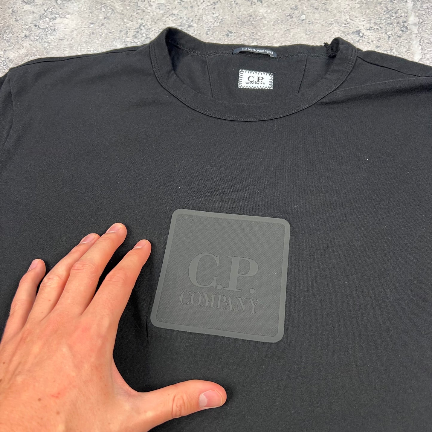 CP Company Black Metropolis T-Shirt 3XL 24.5”