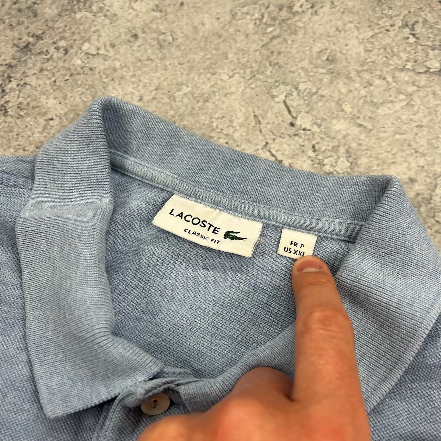 Lacoste Blue Polo Shirt Size 7 XXL 24.25”