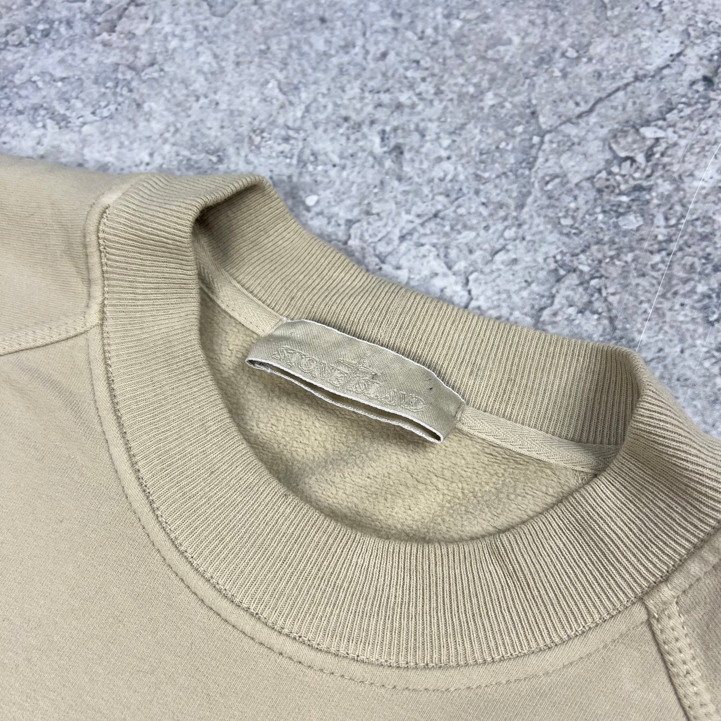 Stone Island Ghost Beige Sweatshirt Small 21.5”