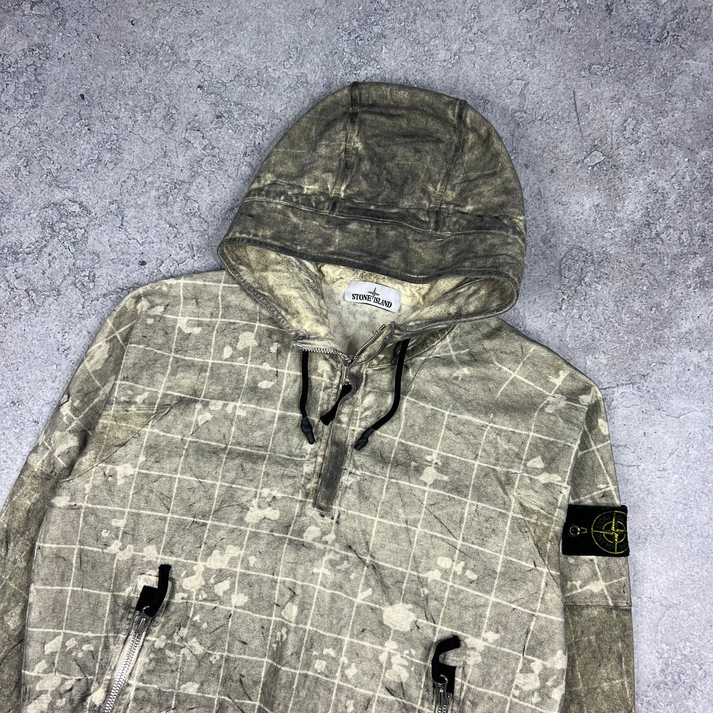 Stone Island Dust Ghillie HZ Hoodie Small 21.25”