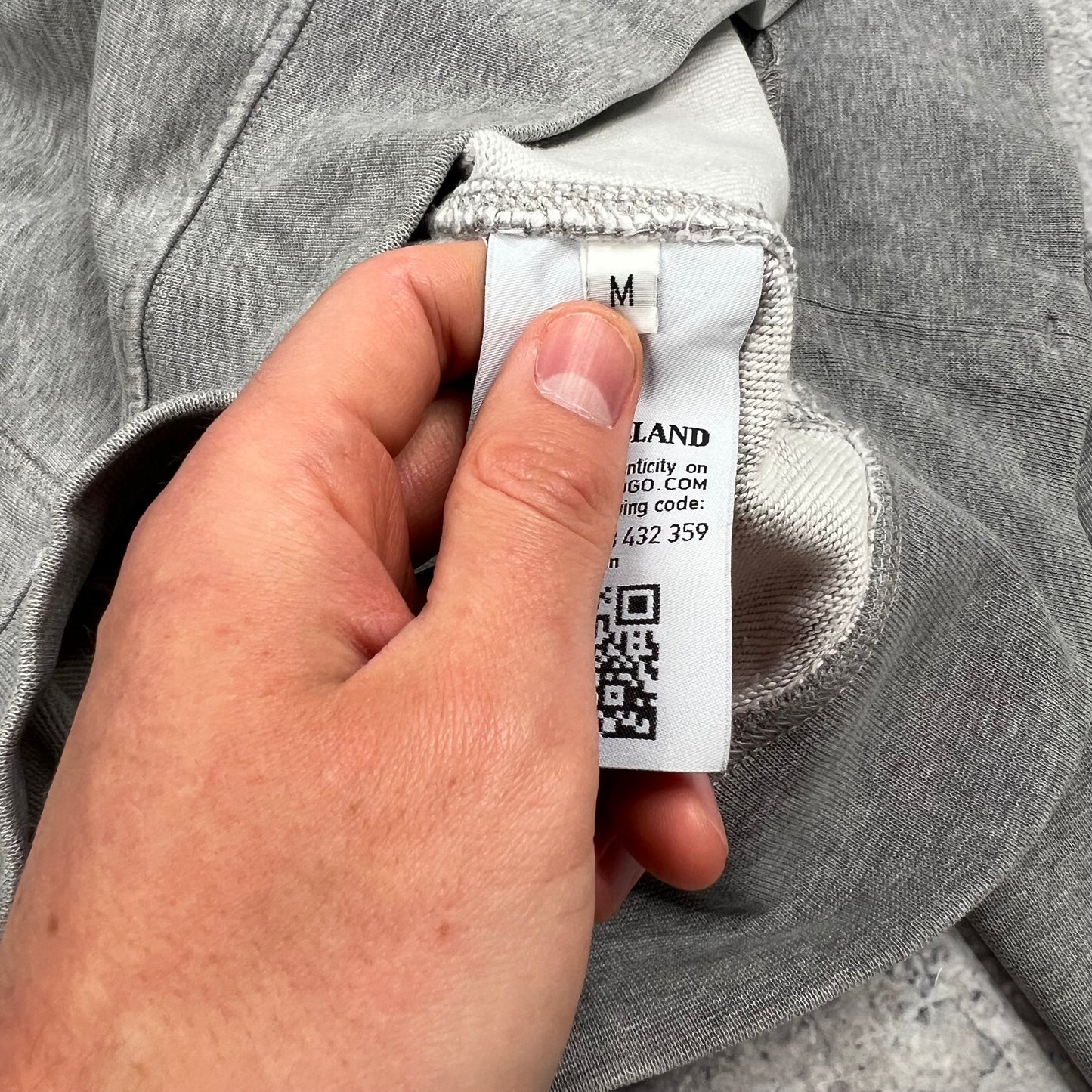 Stone Island Grey Sweatshirt Medium 21.5”