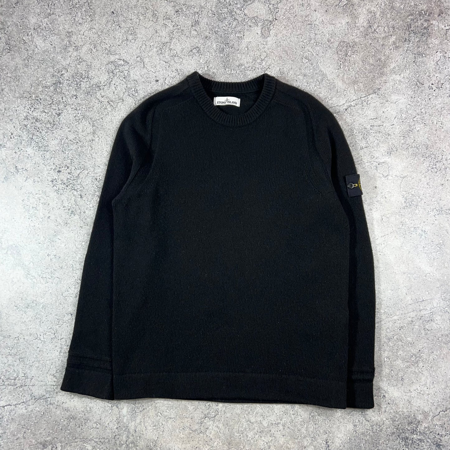 Stone Island Black Knit Jumper Large 21.75”