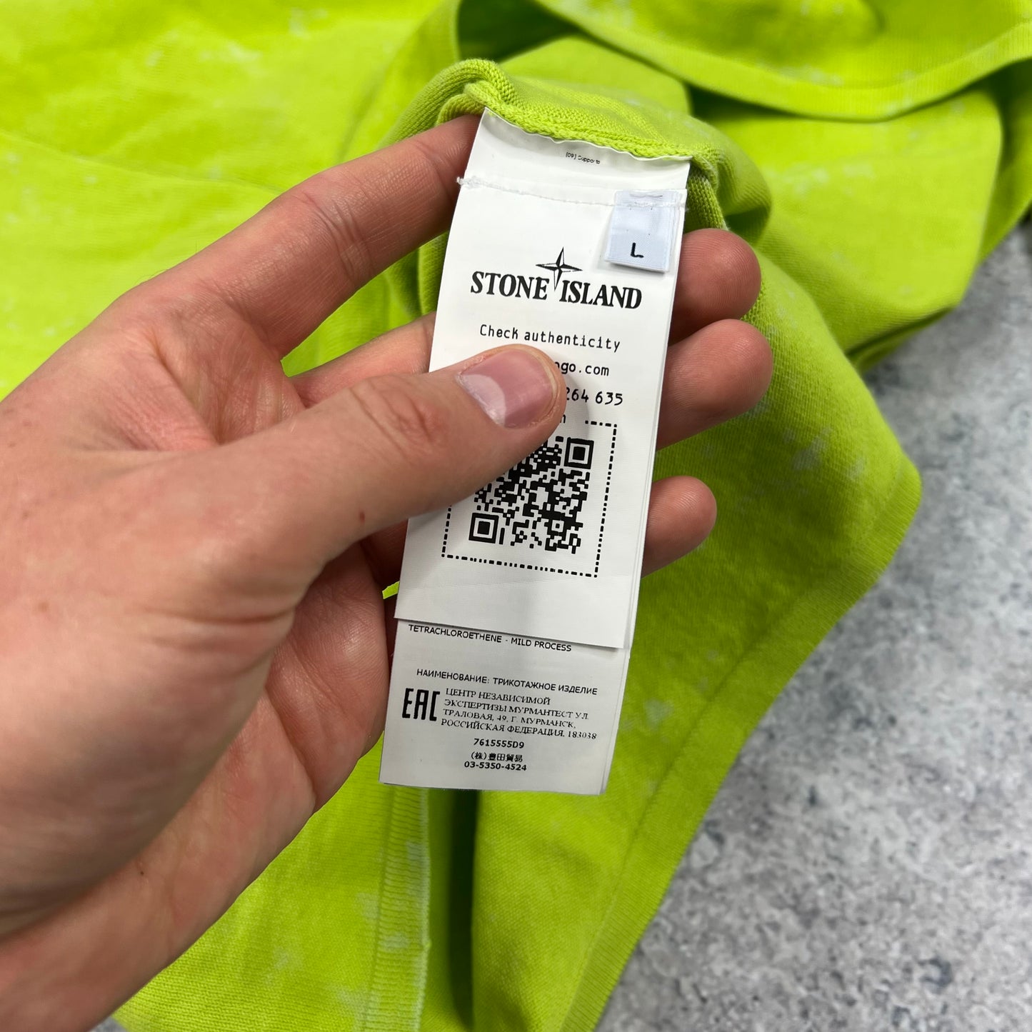 Stone Island Lime OVD Knit Sweatshirt Large 22.75”