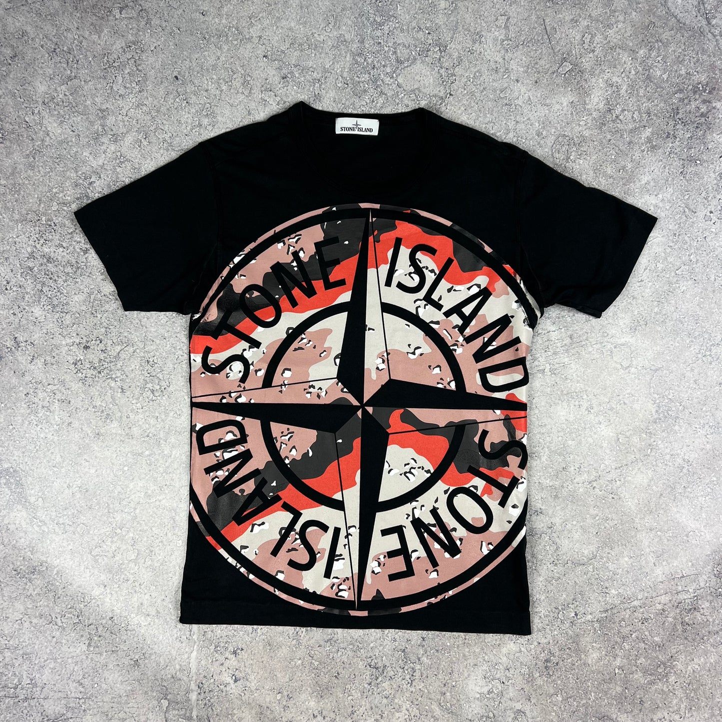 Stone Island Black Desert Camo T-Shirt Medium 19.5”