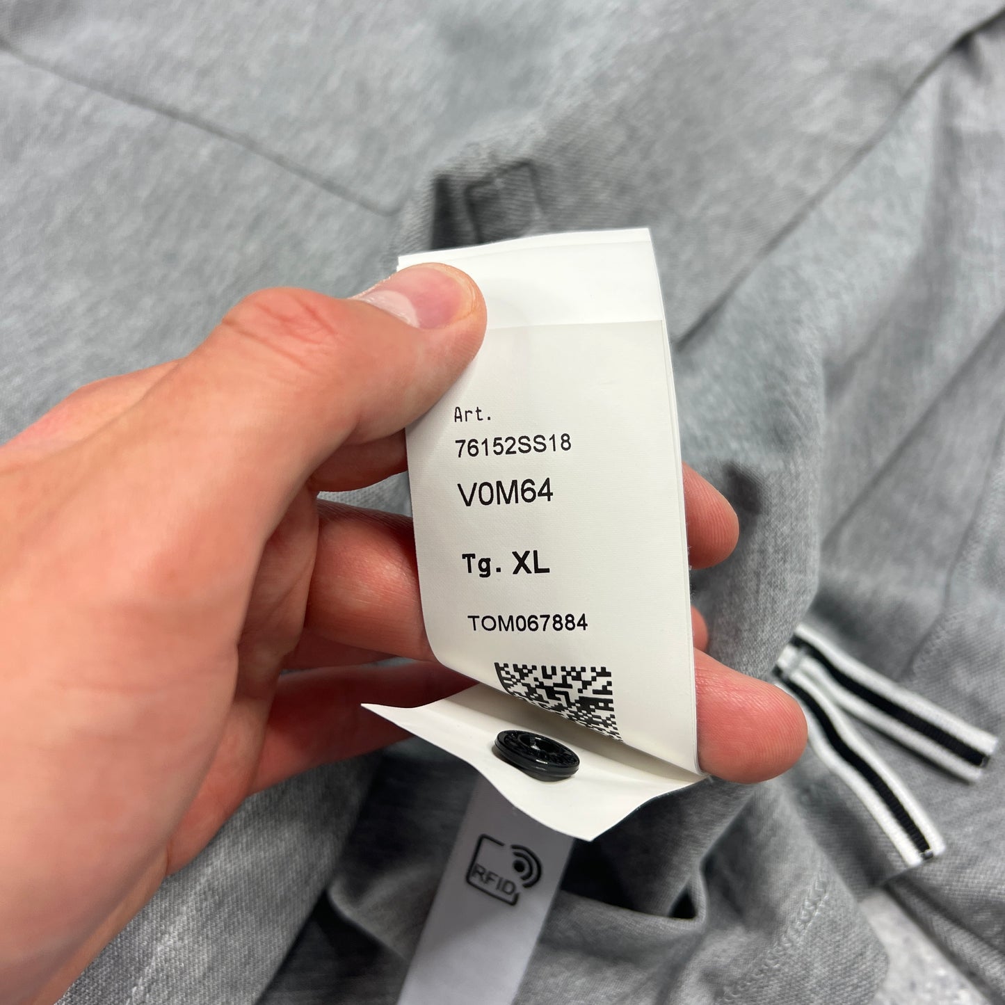 Stone Island Grey L/S Polo Shirt XL Slim 22”