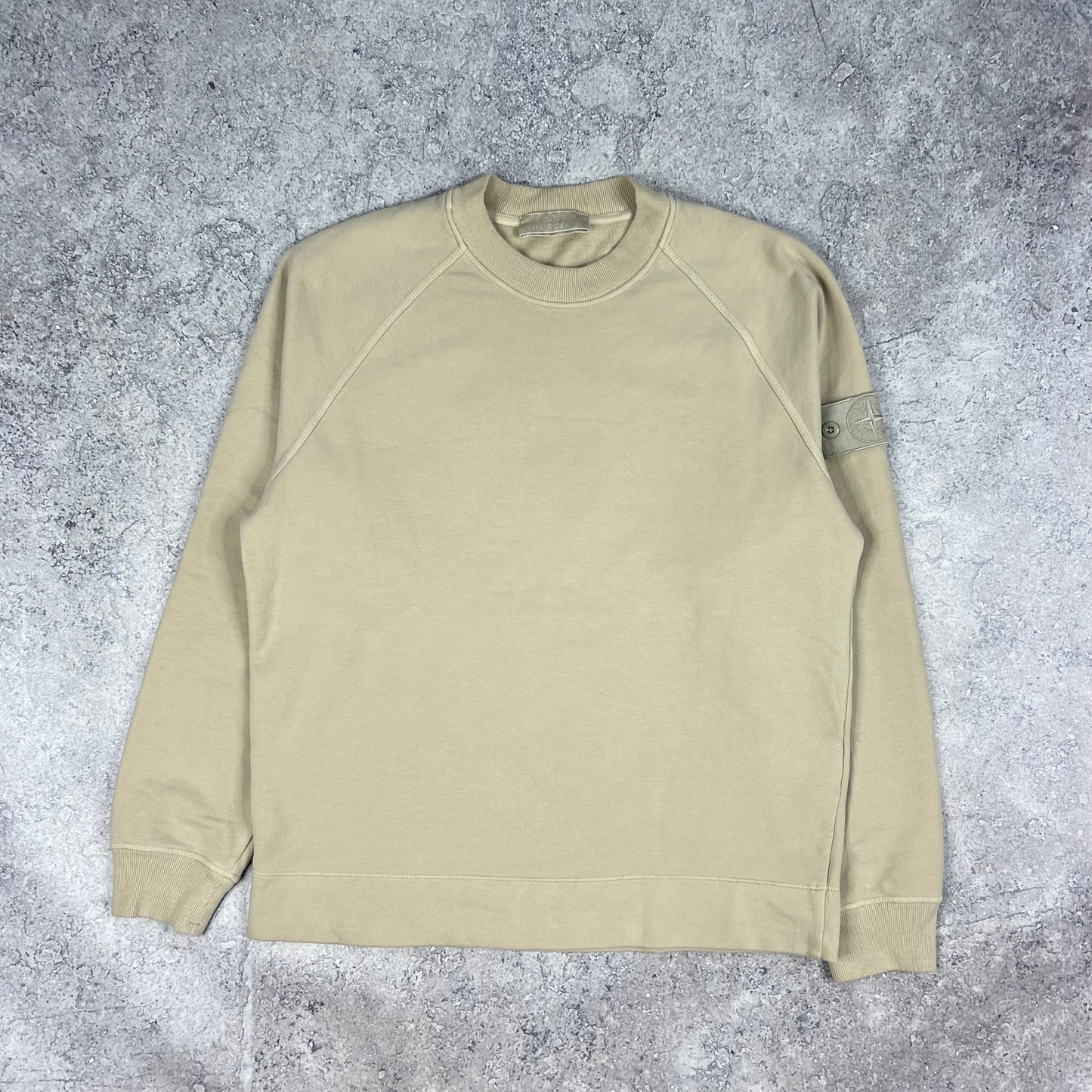 Stone Island Ghost Beige Sweatshirt Small 21.5”