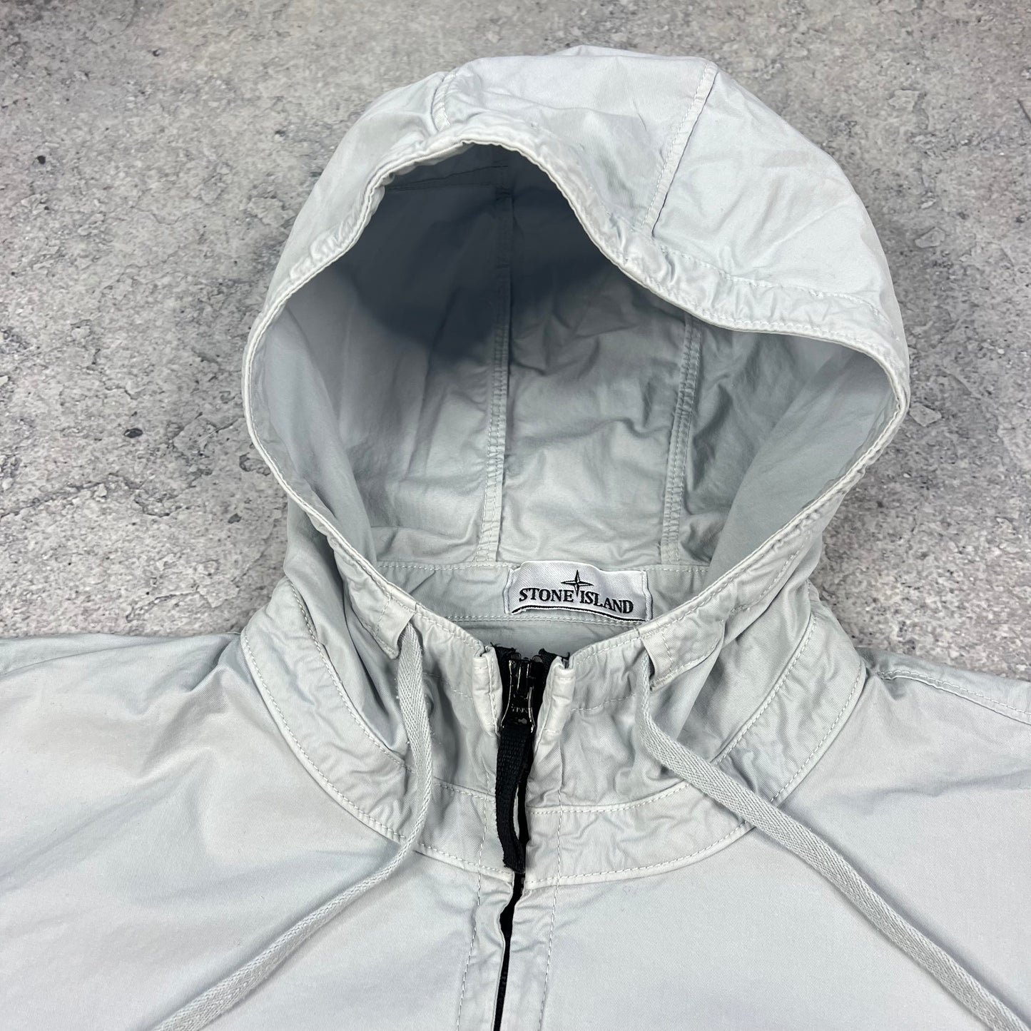 Stone Island Sky Blue Supima Cotton Hooded Jacket XL 23.75”