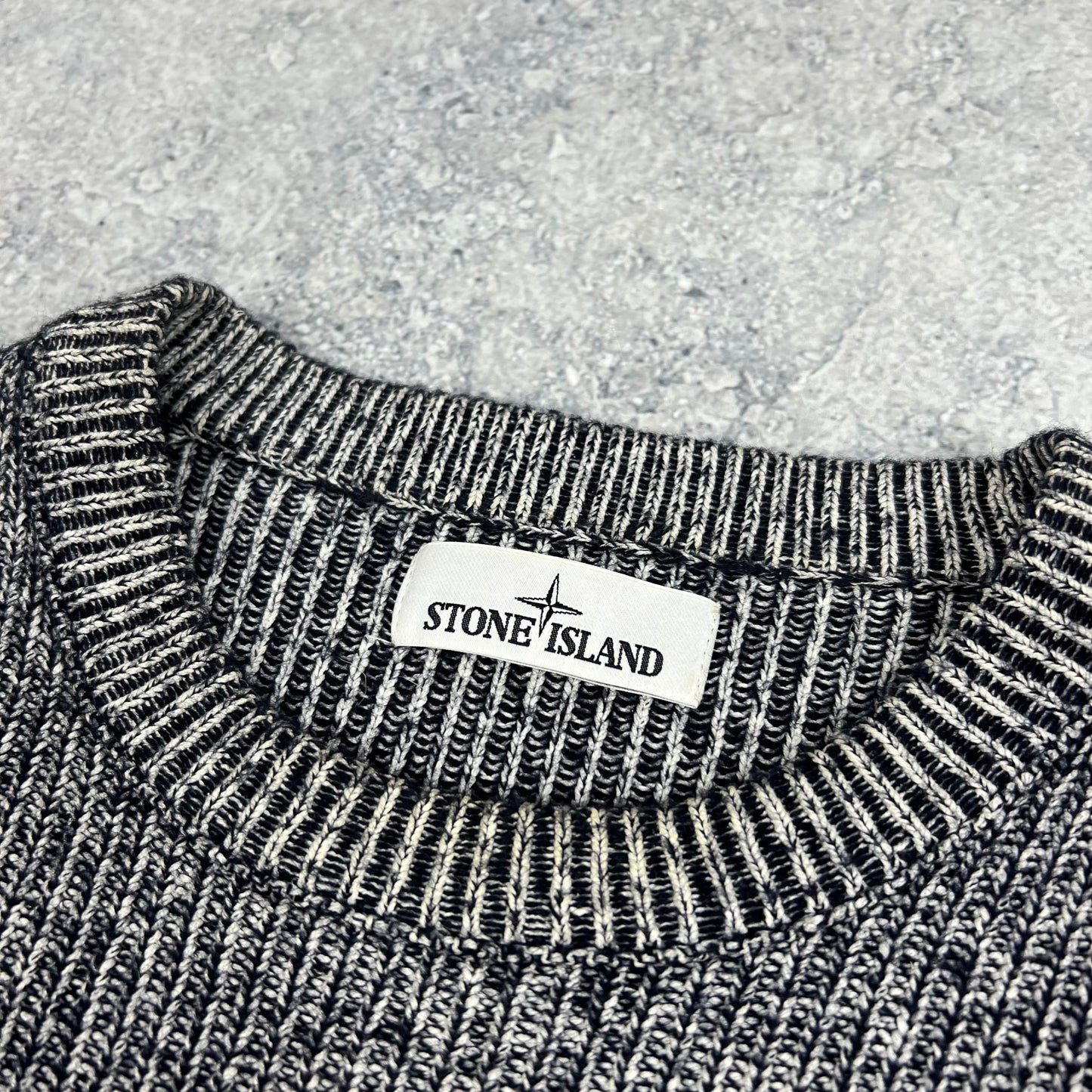 Stone Island Navy Knit Sweatshirt XL- Fits M 20.25”