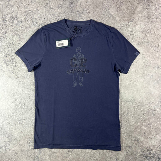 CP Company Navy Garment Dyed T-Shirt Large 20.5” BNWT