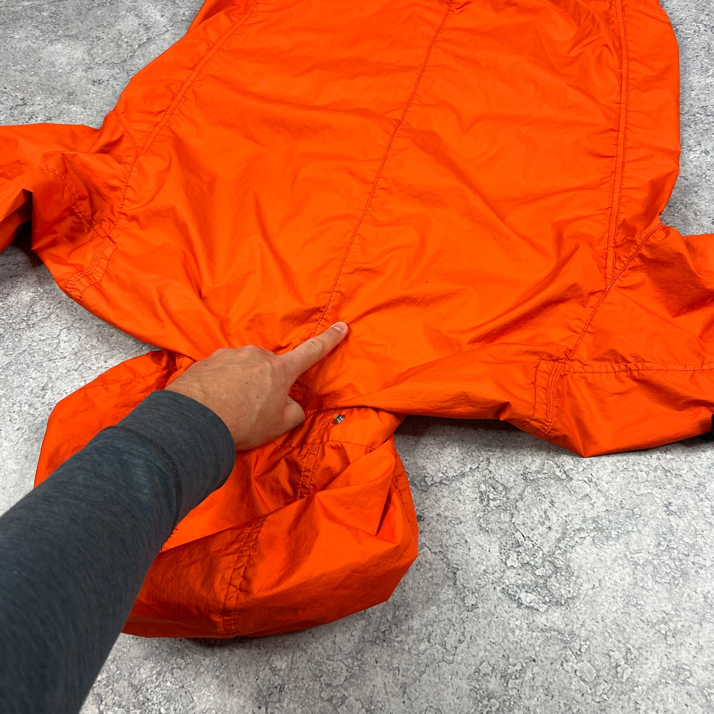 Stone Island Orange Membrana Jacket Large 23”