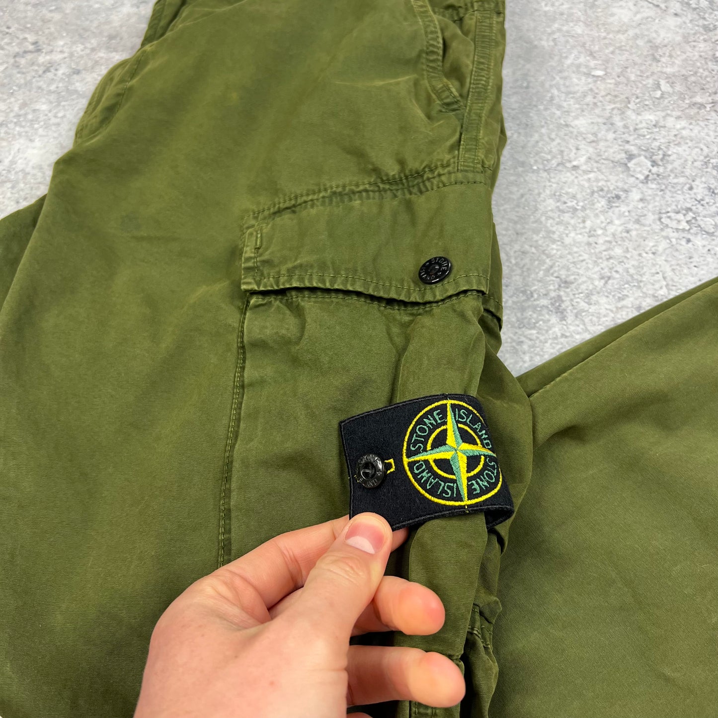Stone Island Khaki Cargo Trousers W30”
