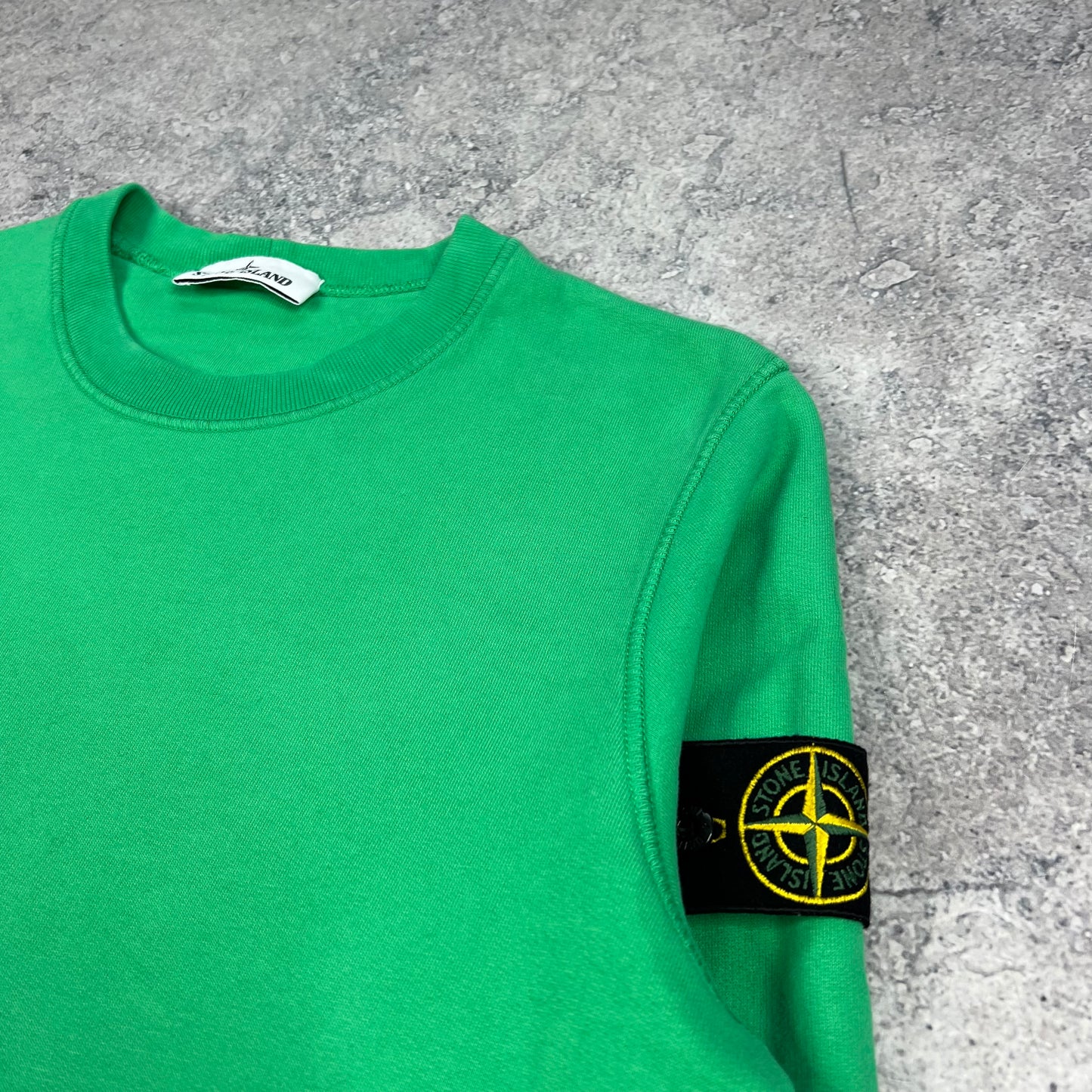 Stone Island Green Sweatshirt Medium 21.5”