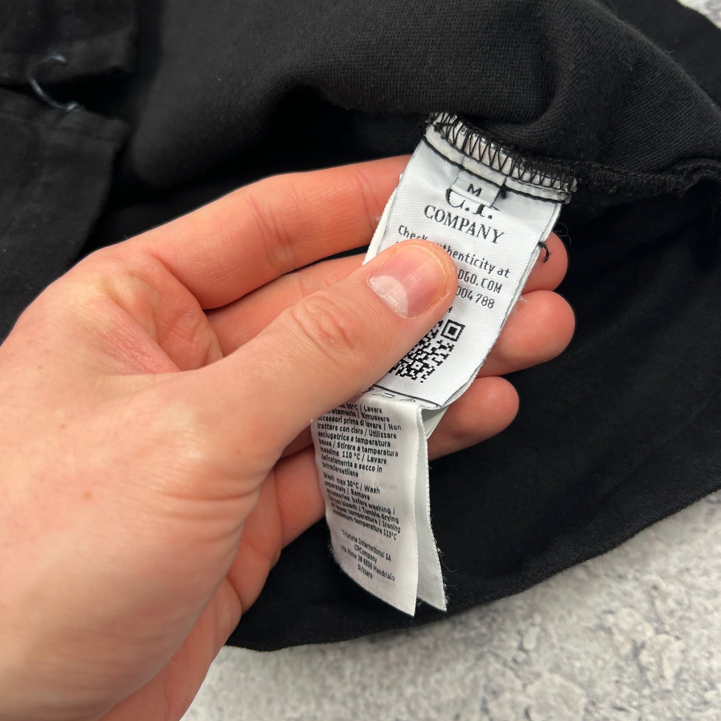 CP Company Black Soft Cotton Overshirt Medium 21.5”