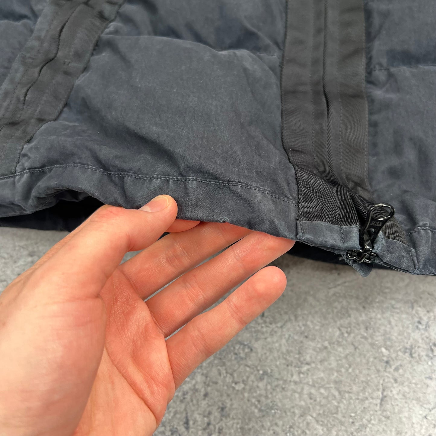 CP Company Navy 50 Fili Lens Down Jacket 48- Medium 23.5”