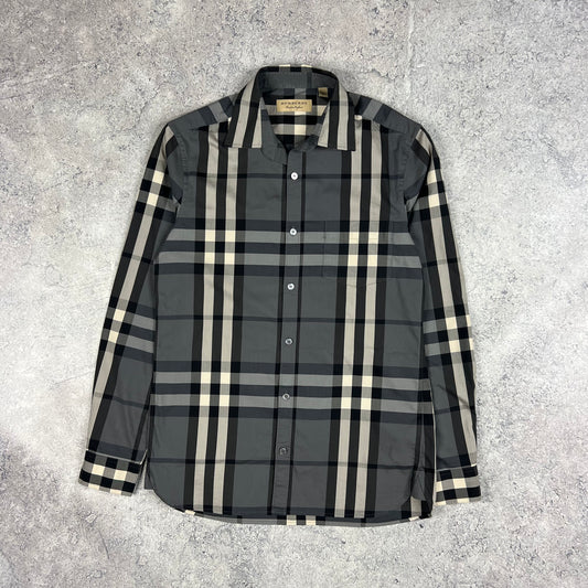 Burberry Grey L/S Shirt Small 20.25”