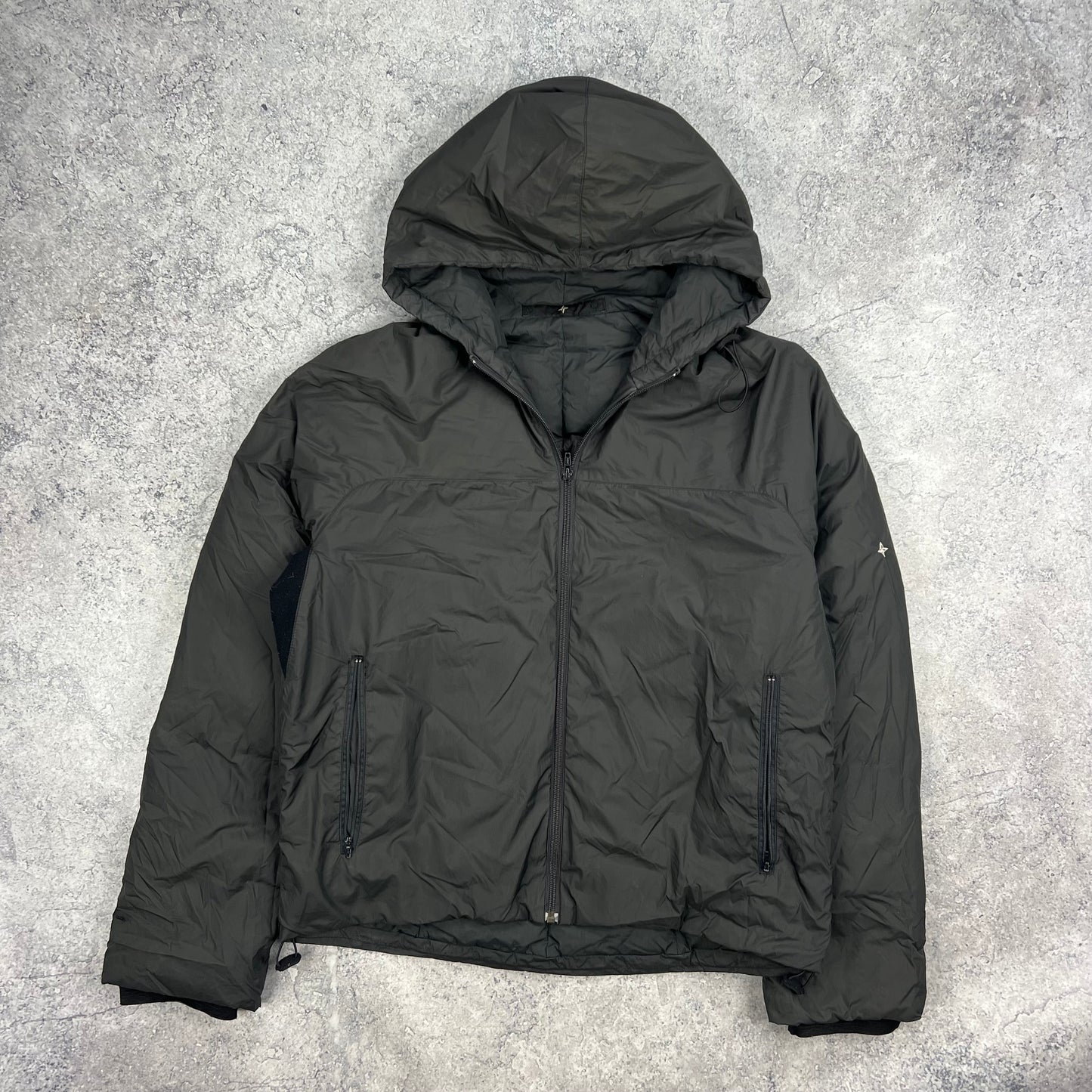 Stone Island Denims Grey Goose Down Jacket Large 24”