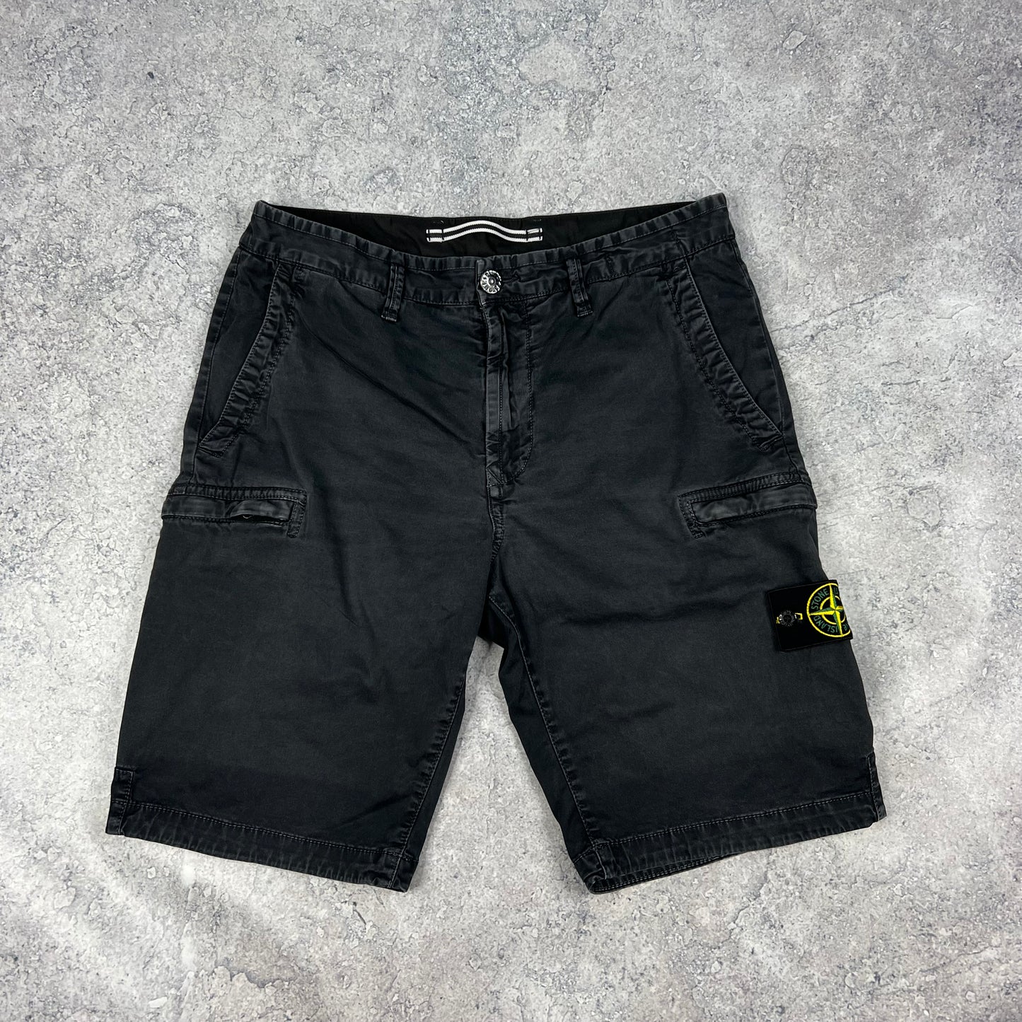 Stone Island Black Cargo Shorts W31”