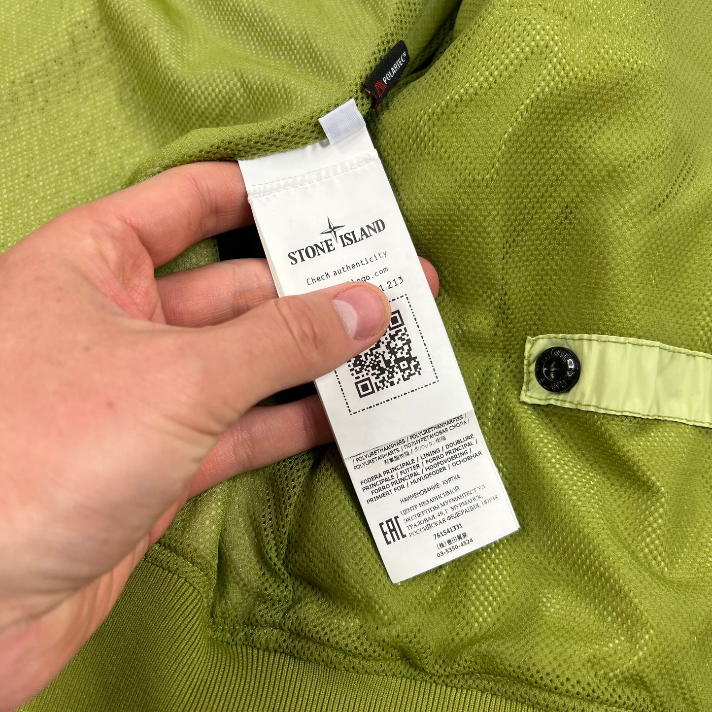 Stone Island Skin Touch Polartec Bomber Jacket Medium 21.5”
