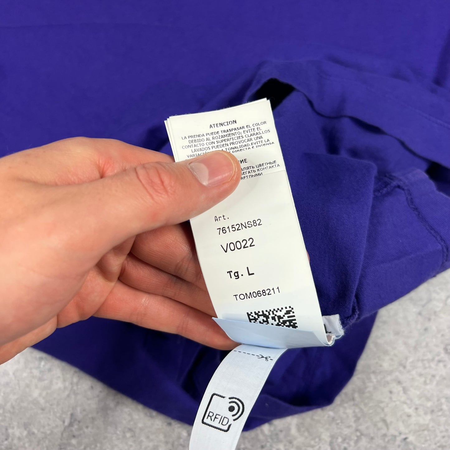 Stone Island Blue/Orange Micro Dot Logo T-Shirt Large 20.25”