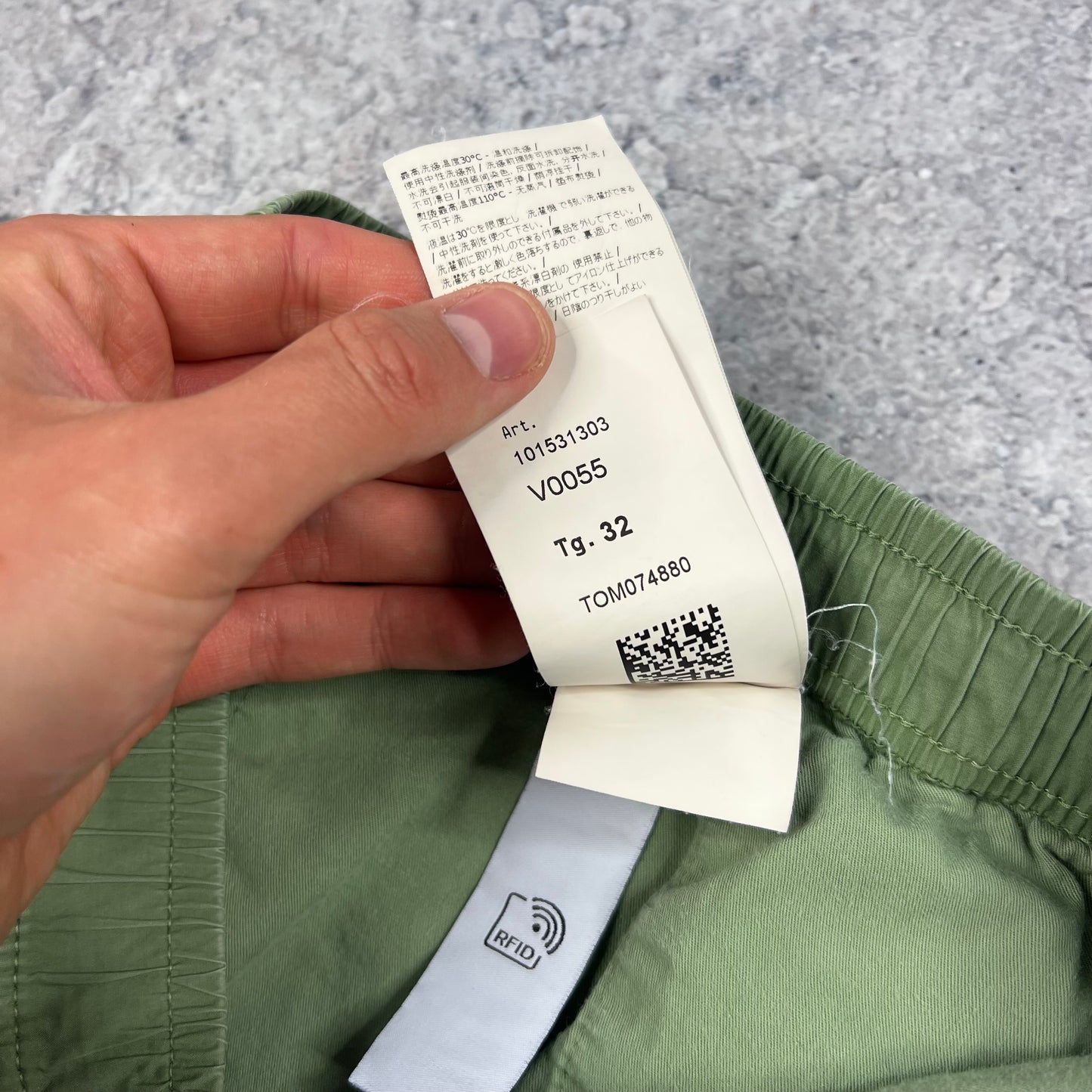 Stone Island Green Cuffed Cargo Trousers W32”