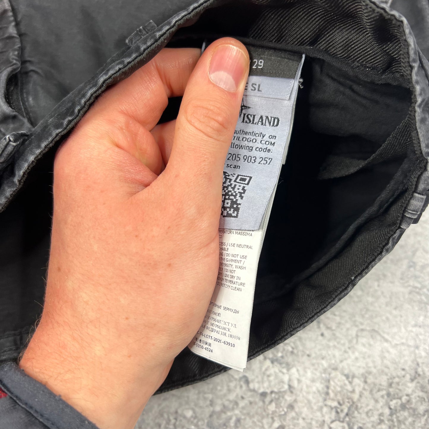Stone Island Black Cargo Shorts W30-31”