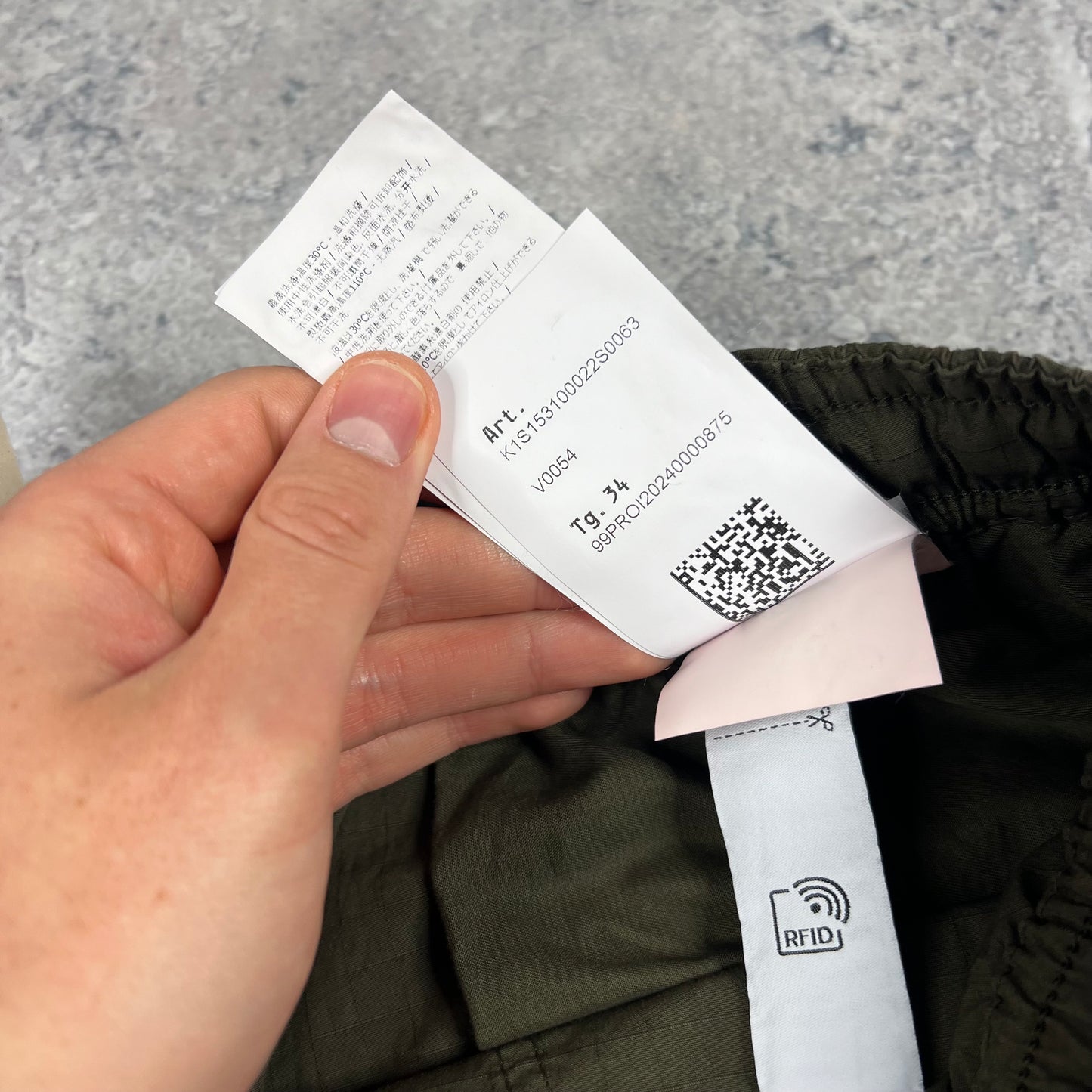 Stone Island Khaki Mil Spec Ripstop Cargo Trousers W34” BNWT