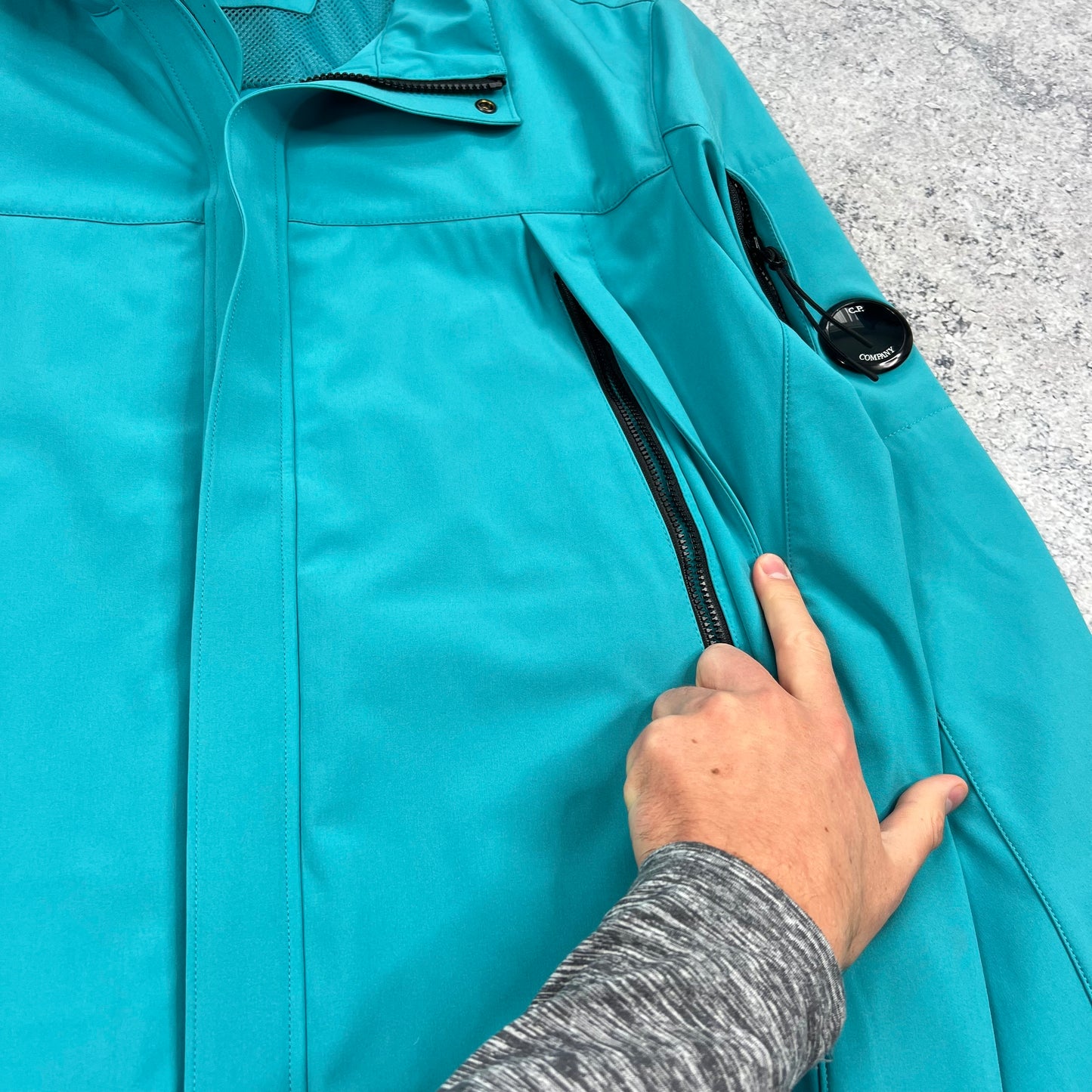 CP Company Blue Lens Softshell Jacket Size 52- XL 23.75”