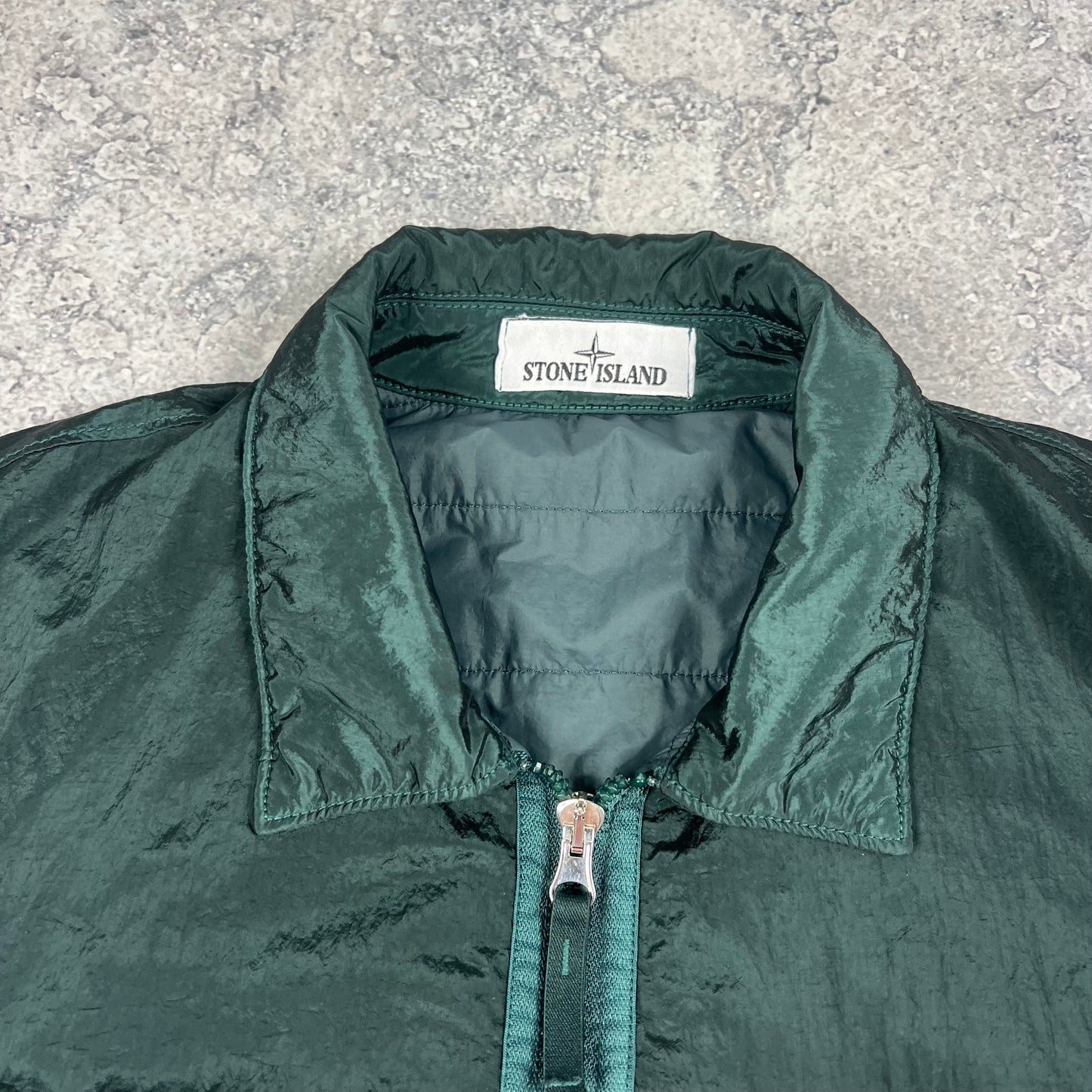 Stone Island Green Nylon Metal Primaloft Jacket Large 24”