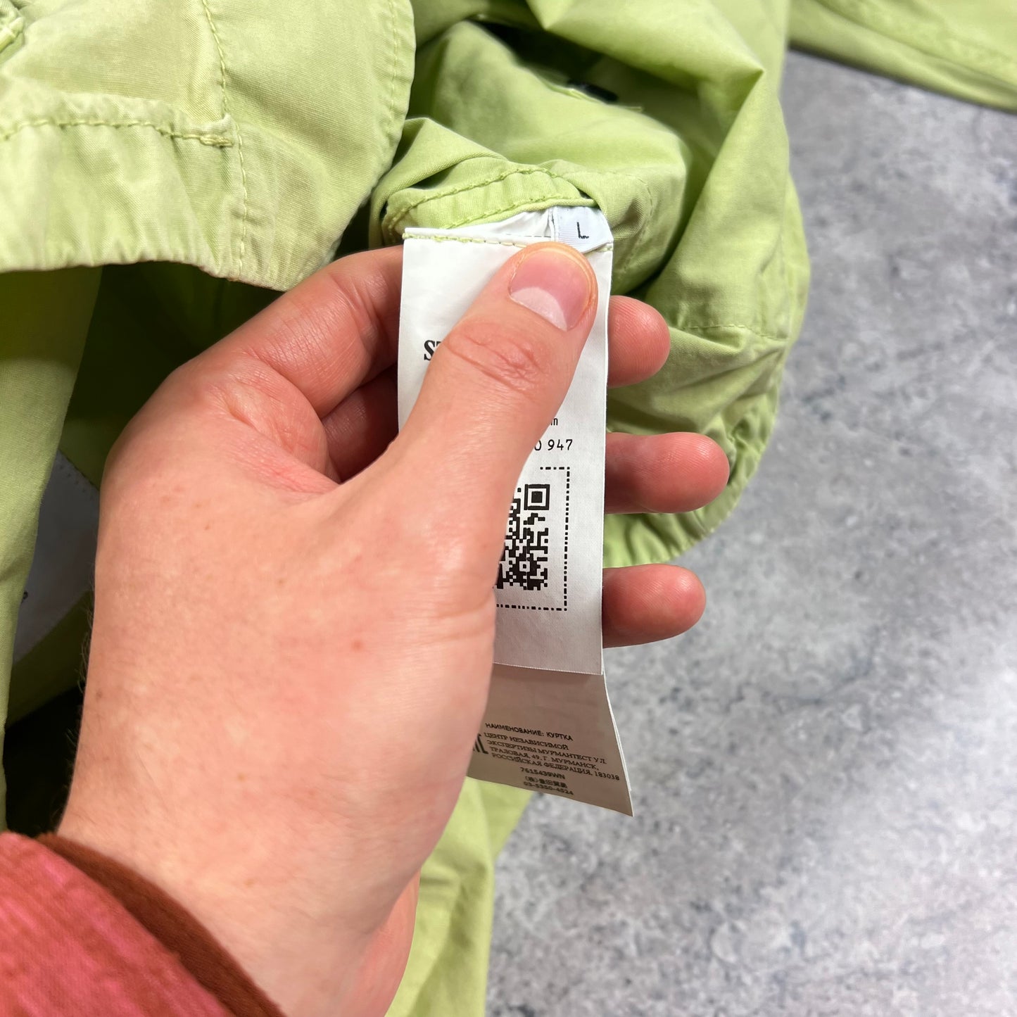 Stone Island Green Tela Smerigliata Jacket Large 22.5”