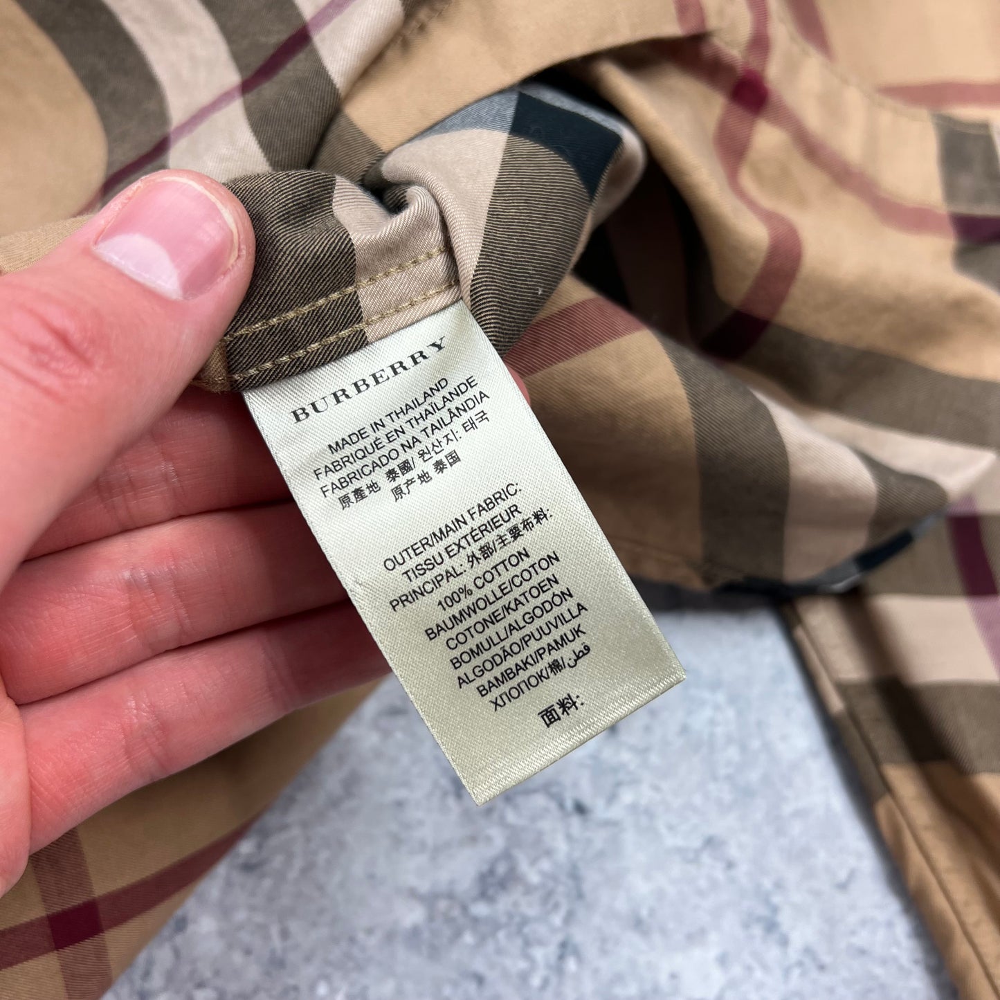 Burberry Novacheck Shirt Medium 21”