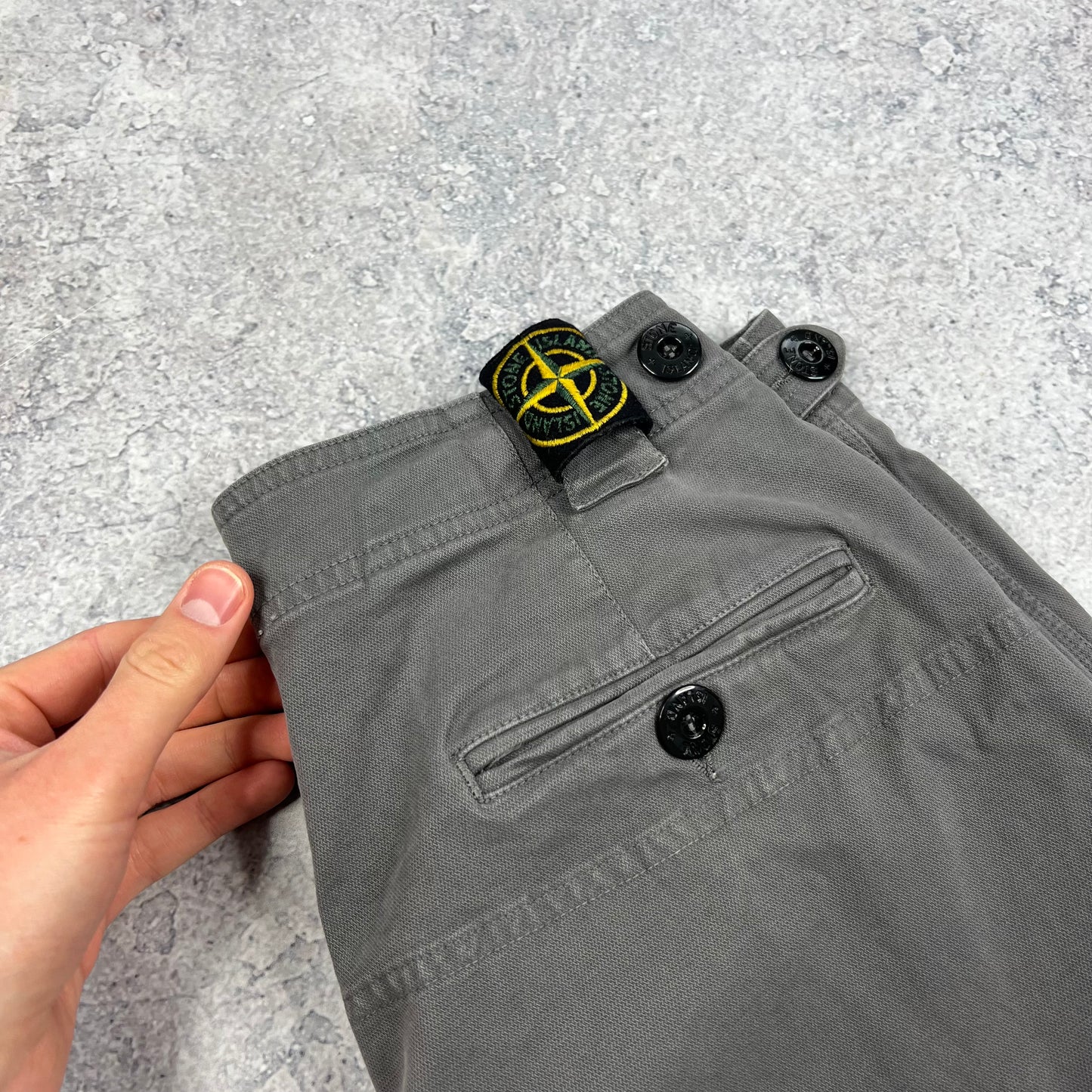 Stone Island Grey Cotton Trousers 29-30”
