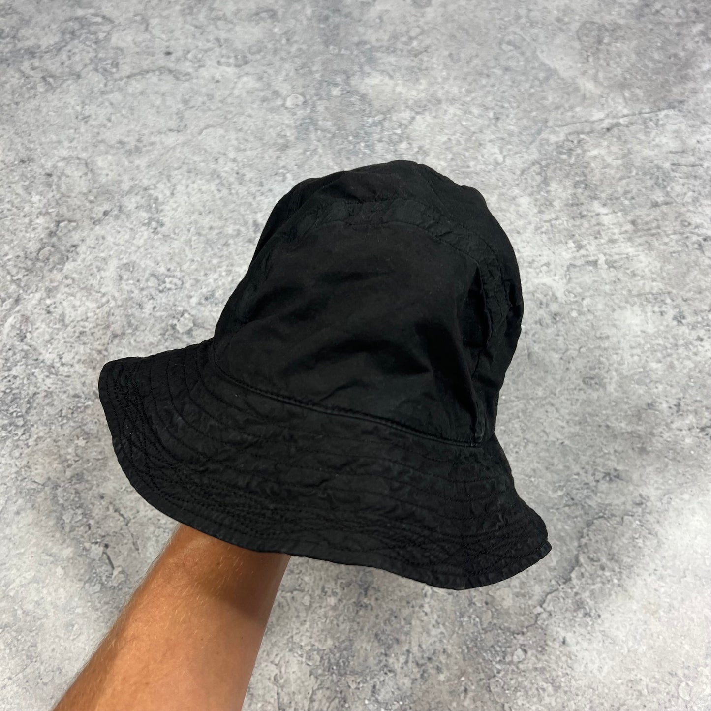 CP Company Black Bucket Hat Large