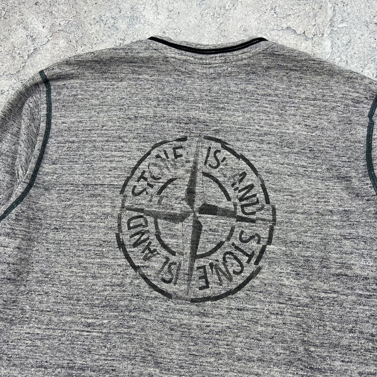 Stone Island Grey Logo Sweatshirt 3XL 24.5”