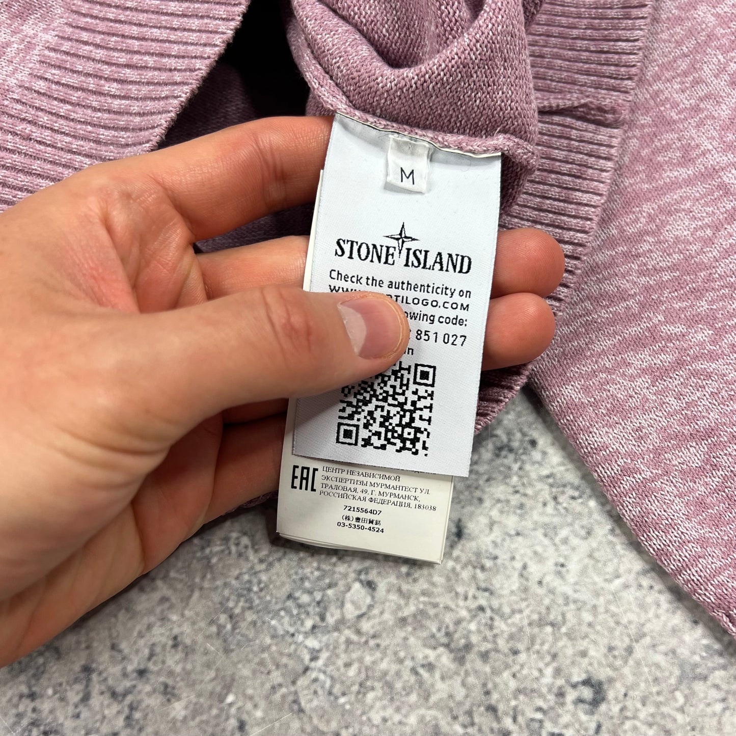 Stone Island Pink Knit Jumper Medium 20.25”