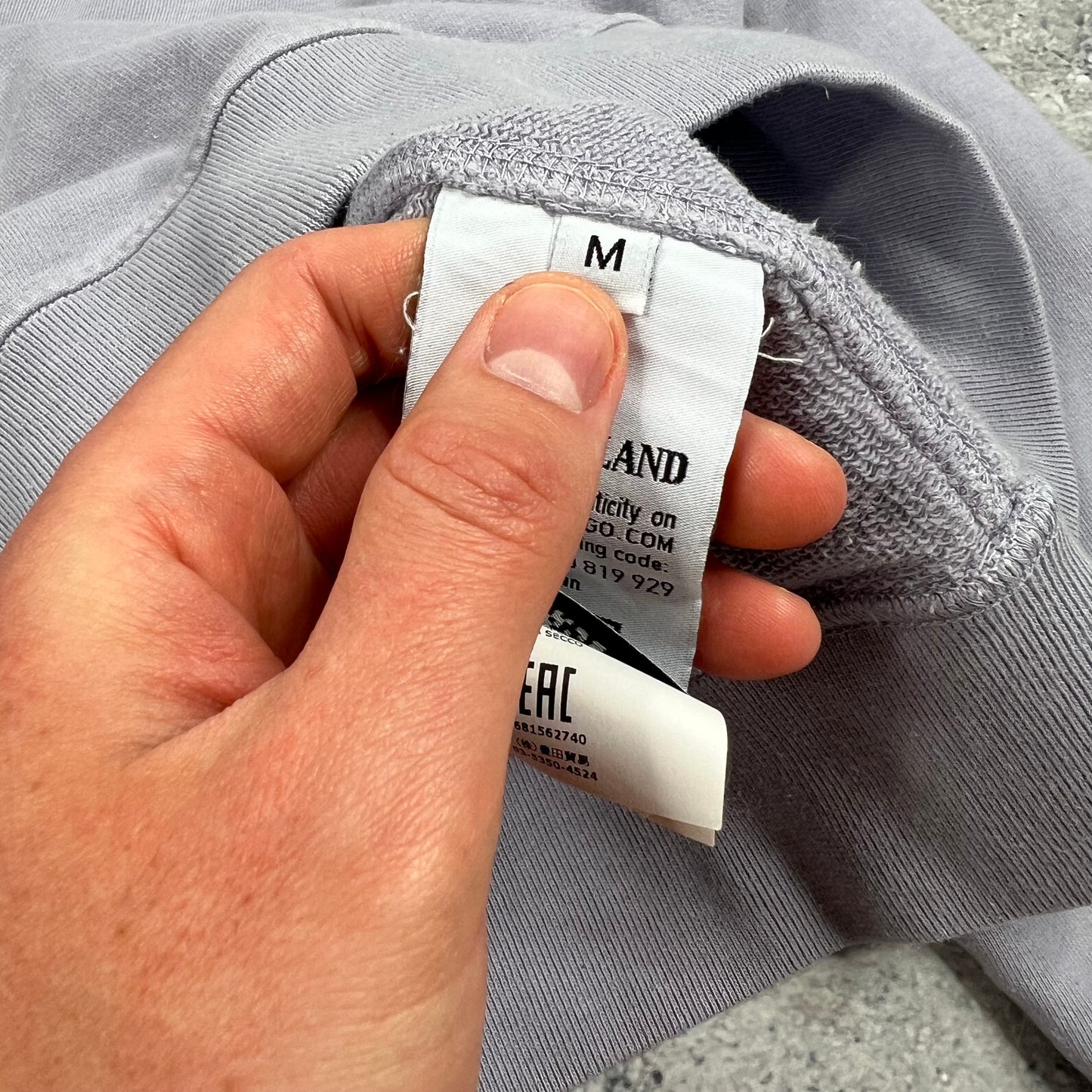 Stone Island Lilac Sweatshirt Medium 20.5”