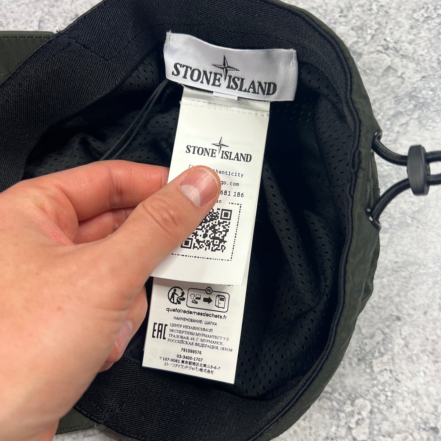 Stone Island Khaki Nylon Metal Cap Large BNWT