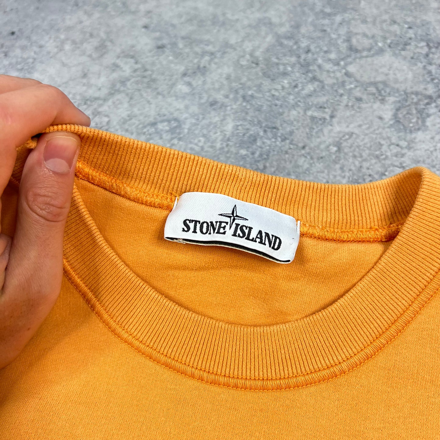 Stone Island Orange Sweatshirt Large 23.25”